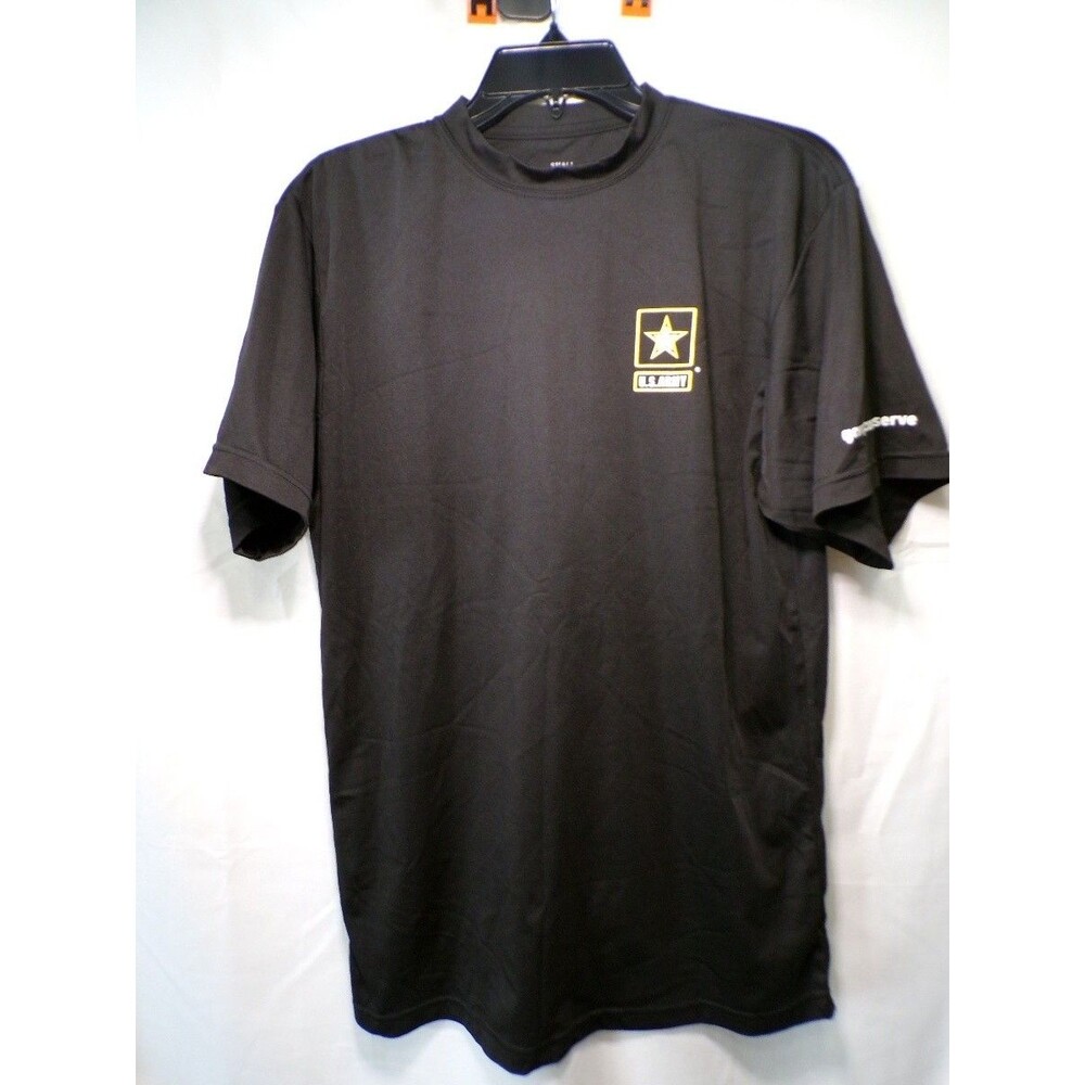 US Army PT Physical Fitness Uniform T Shirt Men's Small Black Polyester